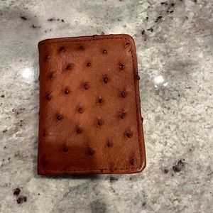 New Tecovas wallet ostrich skin leather hide